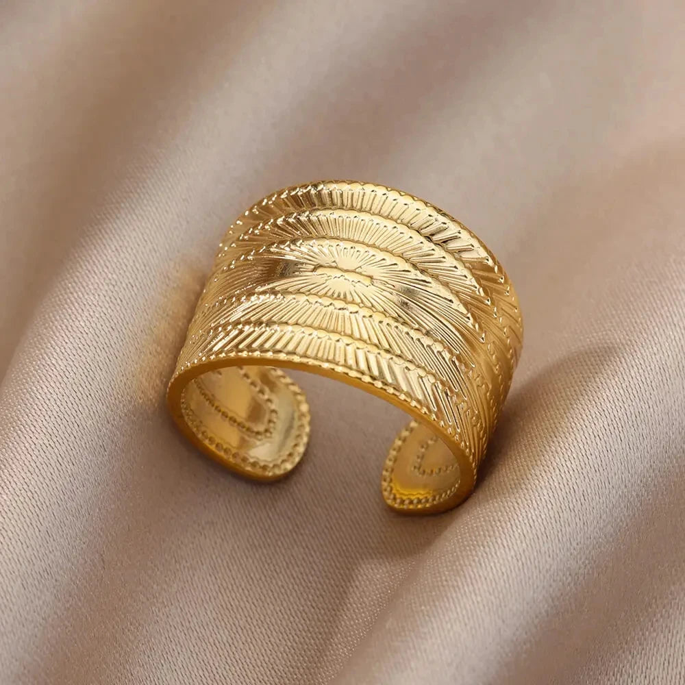 Stainless Steel Rings for Women , Gold Color Never Fade