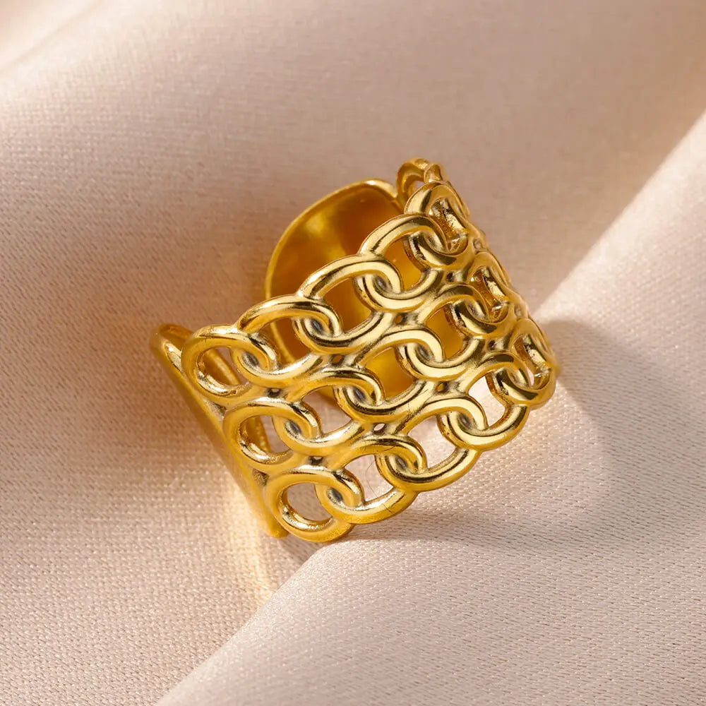 Stainless Steel Rings for Women , Gold Color Never Fade