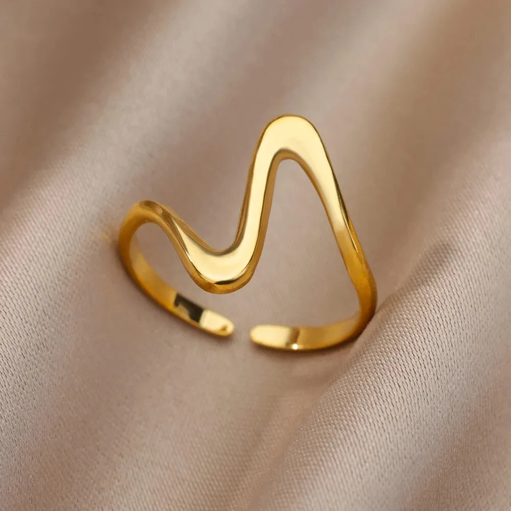Stainless Steel Rings for Women , Gold Color Never Fade