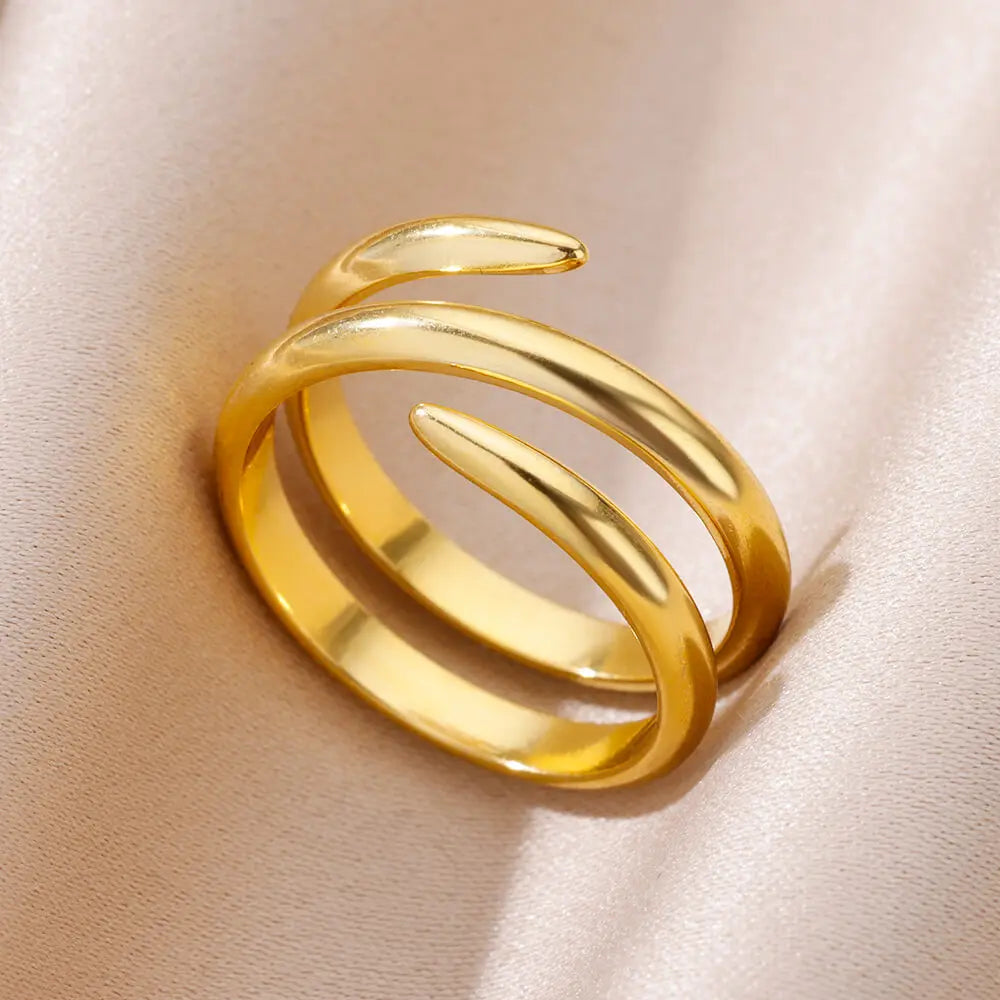 Stainless Steel Rings for Women , Gold Color Never Fade